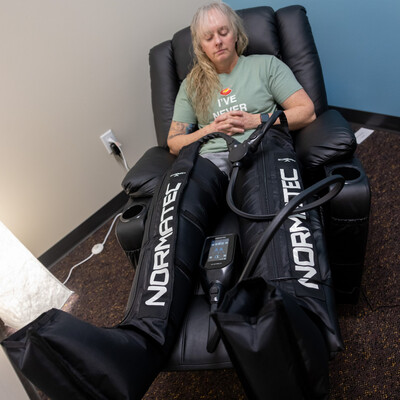 NormaTec compression therapy Cedar Rapids, NormaTec recovery near me, leg compression for recovery, athlete recovery boots, reduce muscle soreness NormaTec, improve circulation after workouts, lymphatic drainage therapy, post-workout compression 