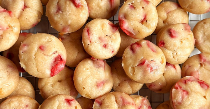 Strawberry Yogurt Mini Muffins